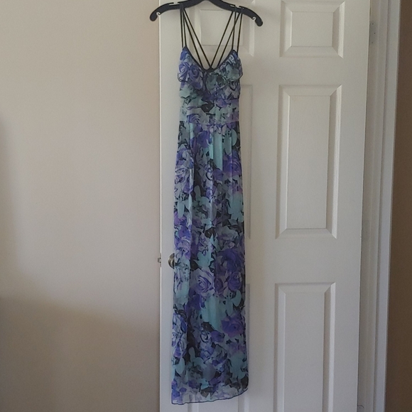 Jessica Simpson Long Rose floral 👗 dress (small) - Picture 1 of 2
